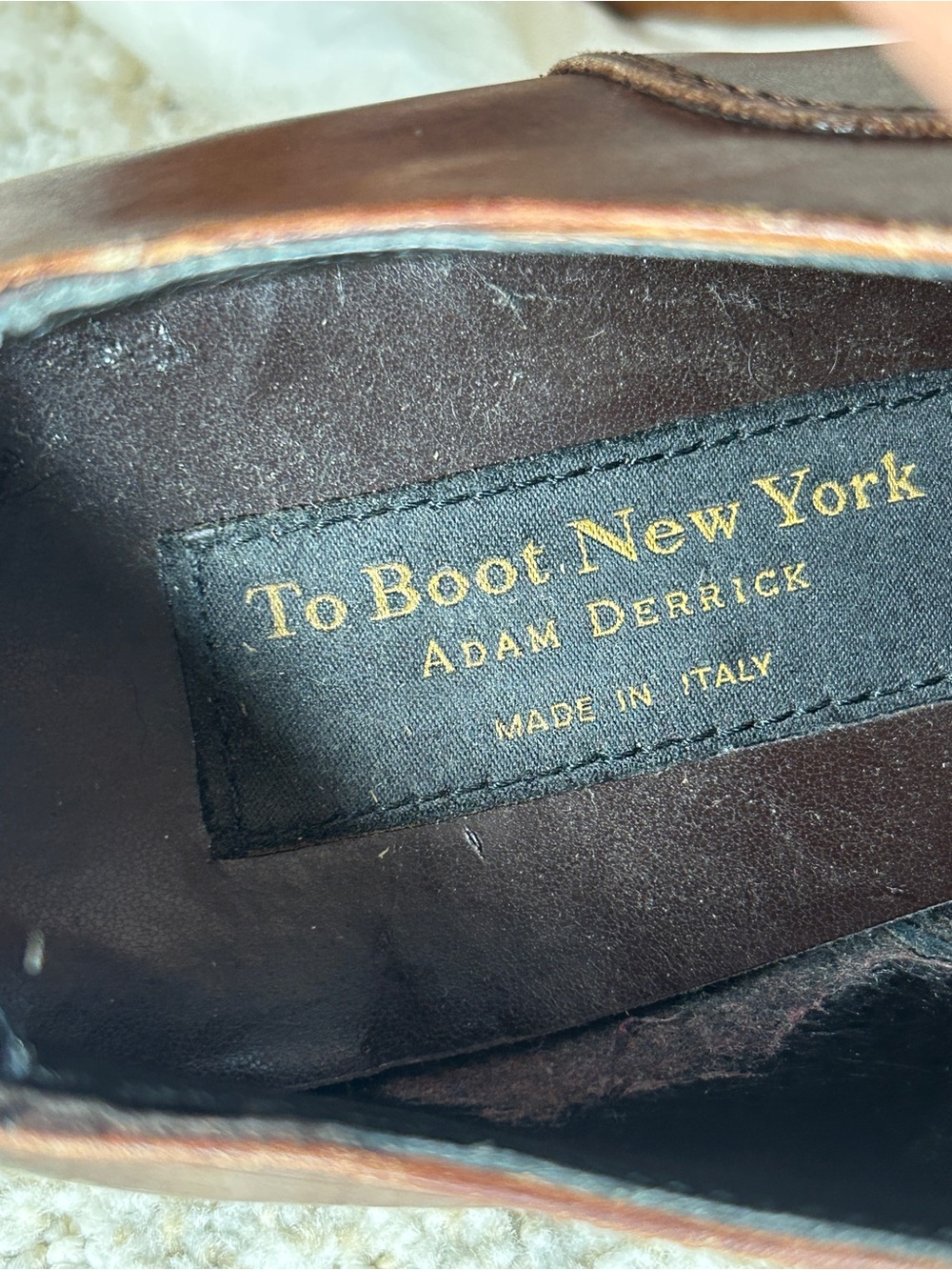 To Boot New York Adam Derrick Brown Leather Cap Toe Oxford Dress Shoes 9.5 - Picture 9 of 10